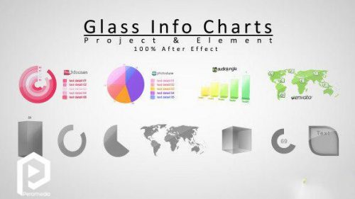 Glass Info Charts 500x281 - قالب ویدیو