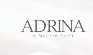 فونت انگلیسی دست‌نویس  Adrina Modern Serif