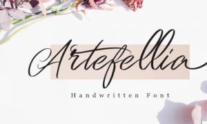 فونت انگلیسی دست‌نویس Artefellia